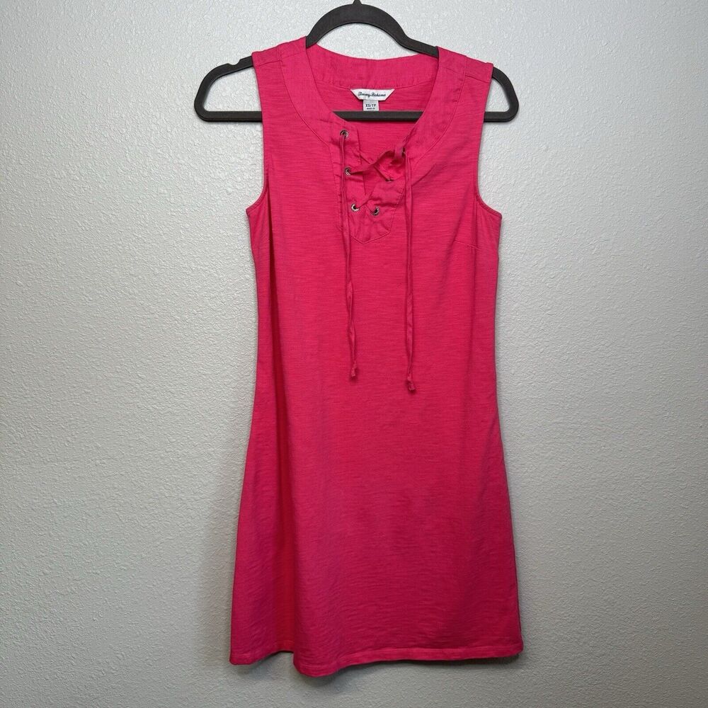 Tommy Bahama Island Cays Lace up spa dress in Passion Pink Size XS - Picture 2 of 4